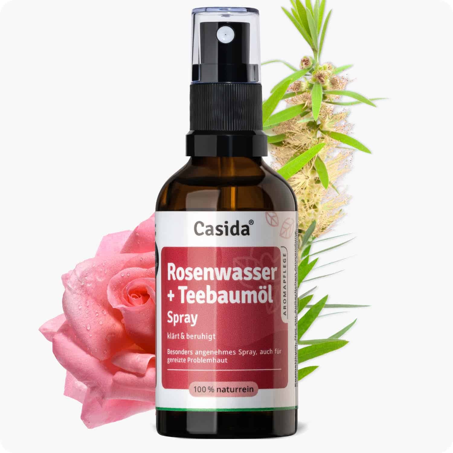 Rosenwasser + Teebaumöl - 50 ml